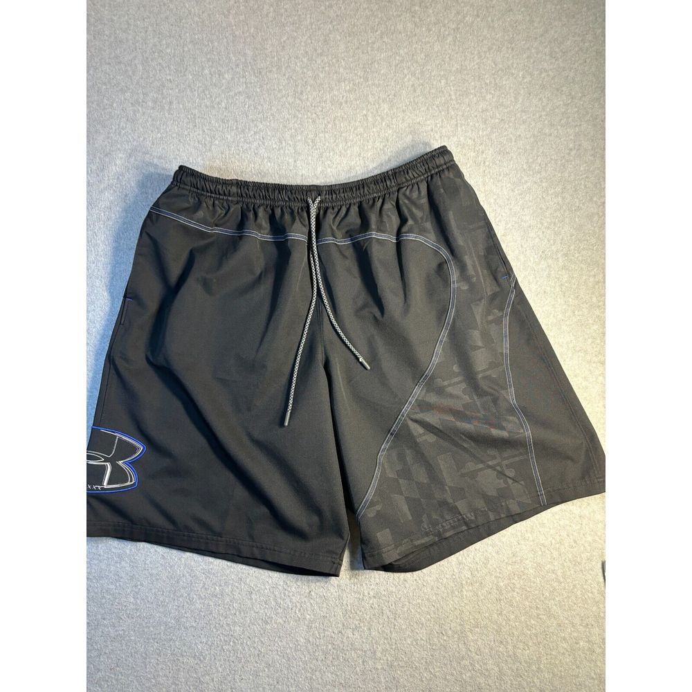 Under armour Activewear Shorts Men XL Black Casual Elastic Waist Drawstring Logo